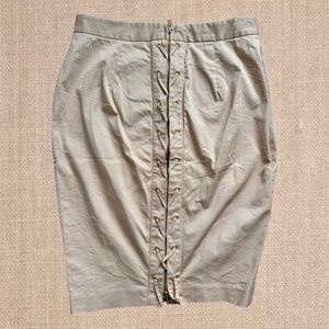 Victoria's Secret Beige Lace-Up Pencil Skirt